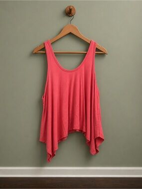 Zenana Coral Flowy Swing Tank Top | Size Large | Soft Stretch Casual Boho Summer